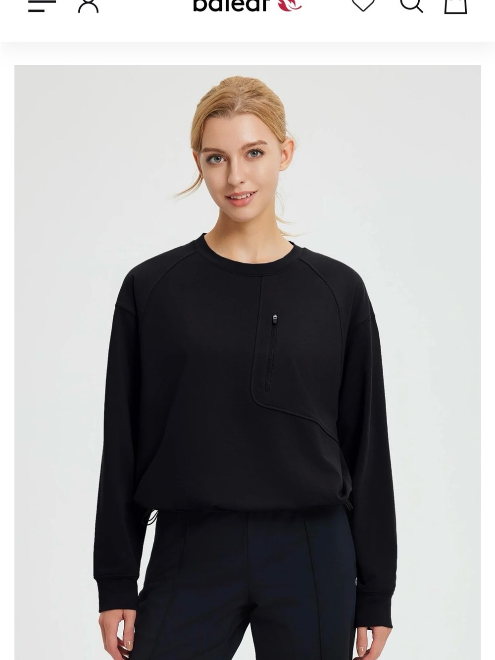 Baleaf Raglan Fleece Long-Sleeve
Running Top